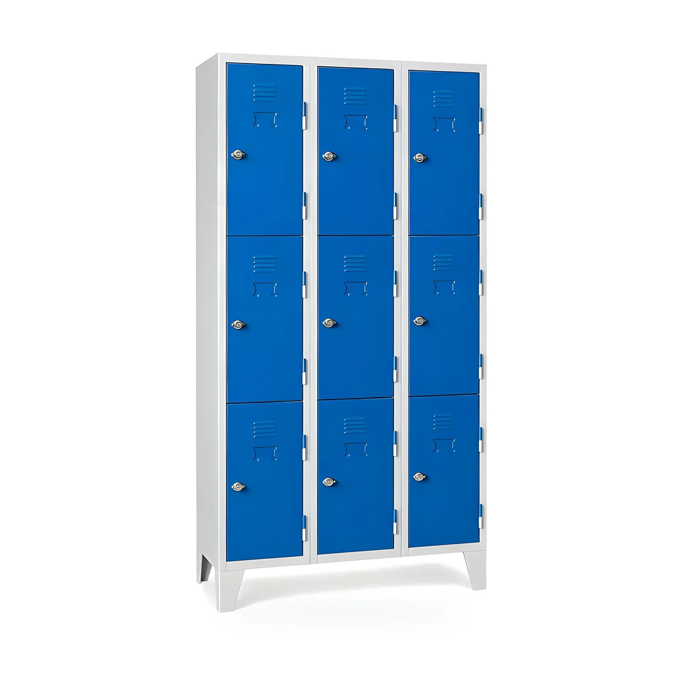 Vestiaire monobloc à neuf portes
